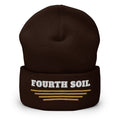 Furrow Cuffed Beanie in Brown