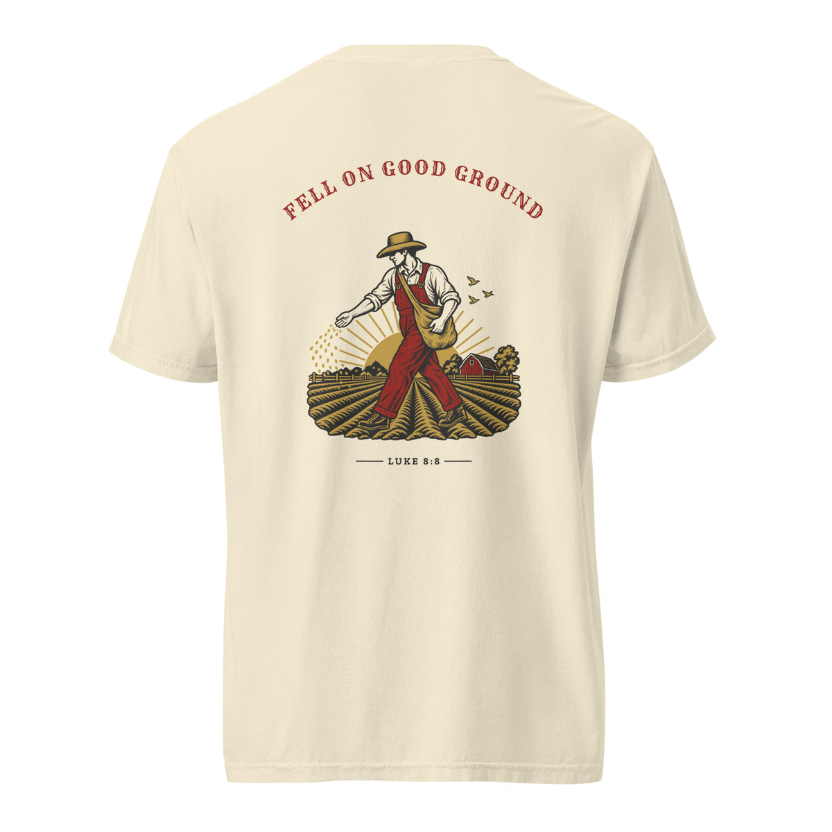 Fell on Good Ground Tee | Garment-Dyed Ivory - back