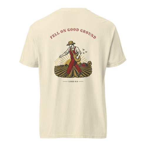 Fell on Good Ground Tee | Garment-Dyed Ivory - back