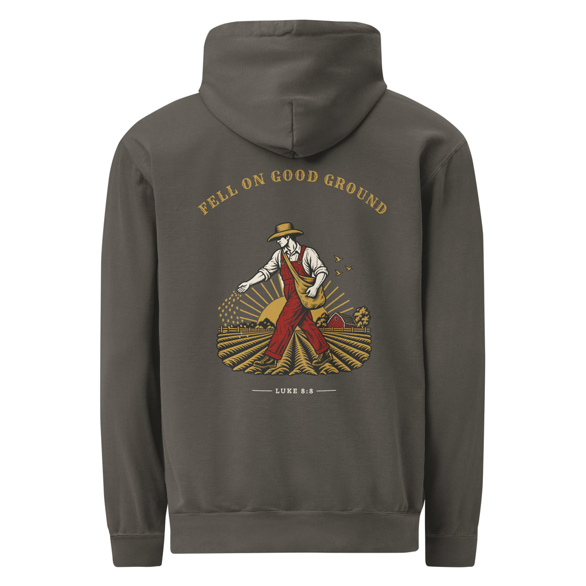 Fell on Good Ground Hoodie in Pepper (2)