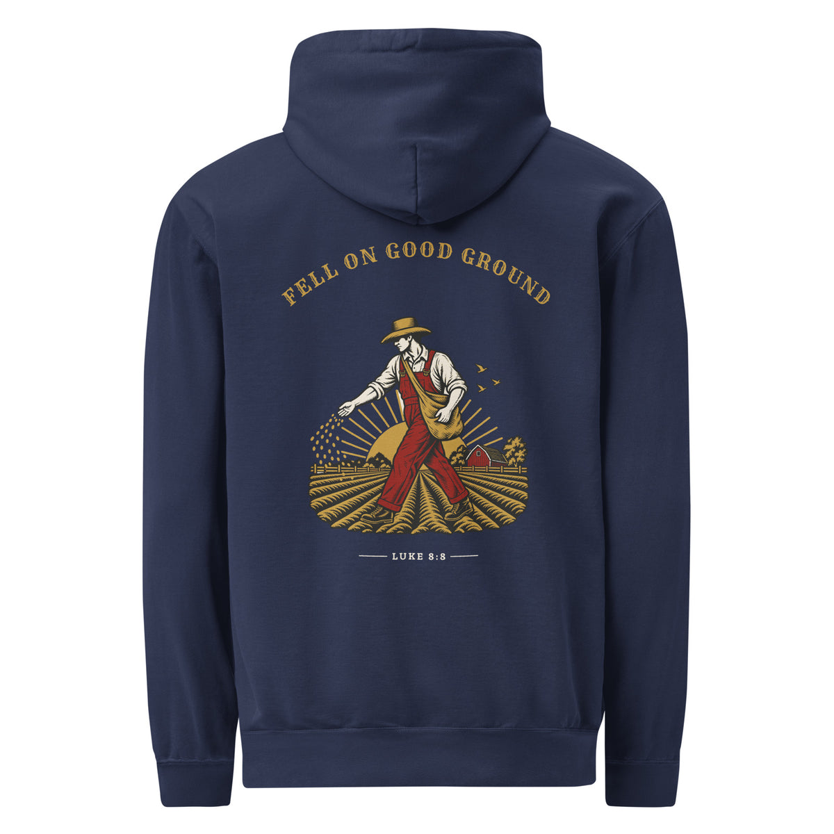 Fell on Good Ground Hoodie in True Navy (2)